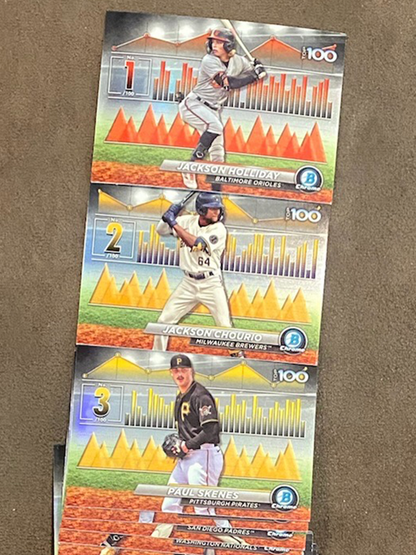 Top 100 Prospects (100 Cards) - 2024 Bowman - Complete Set (Paul Skenes/Jackson Holliday)