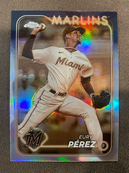 Eury Perez - 2024 Topps Chrome - Sepia Refractor - Marlins