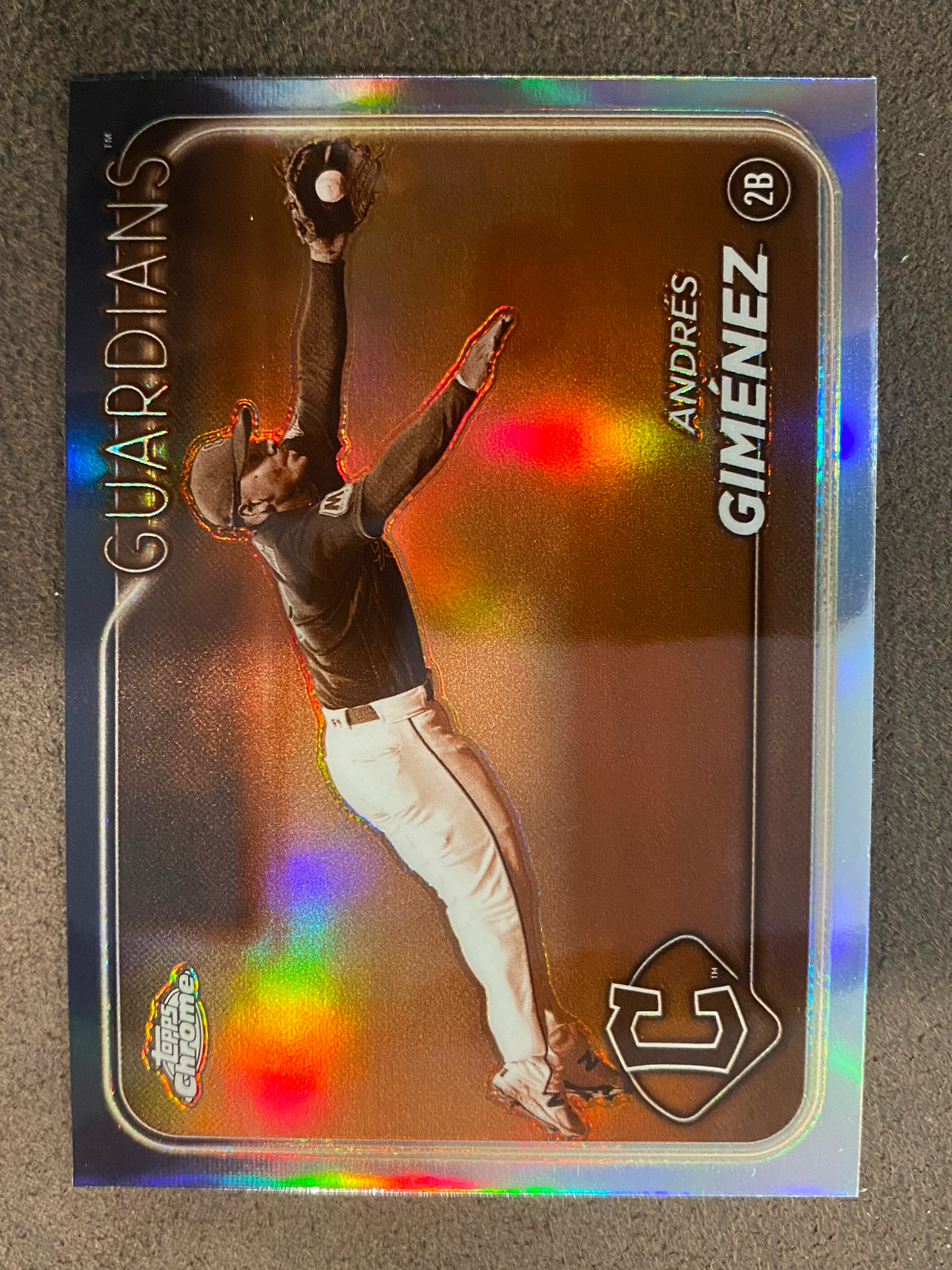 Andres Gimenez - 2024 Topps Chrome - Sepia Refractor - Guardians