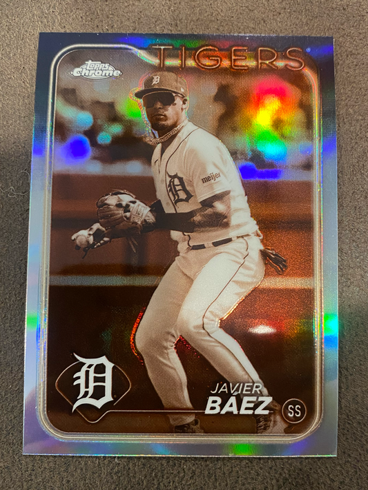 Javier Baez - 2024 Topps Chrome - Sepia Refractor - Tigers