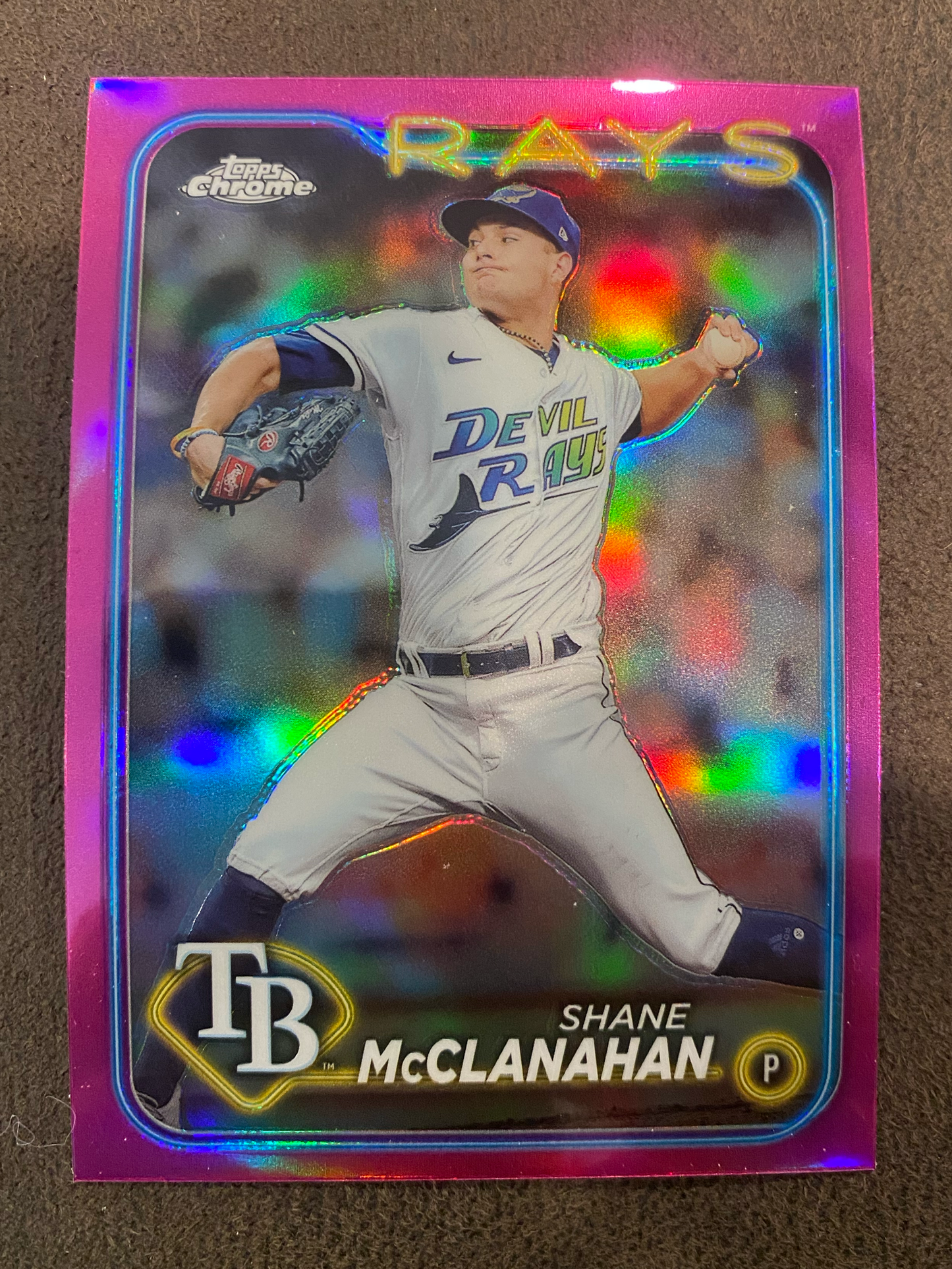 Shane McClanahan - 2024 Topps Chrome - Pink Refractor - Rays