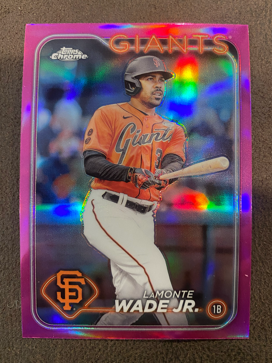 LaMonte Wade Jr - 2024 Topps Chrome - Pink Refractor - Giants