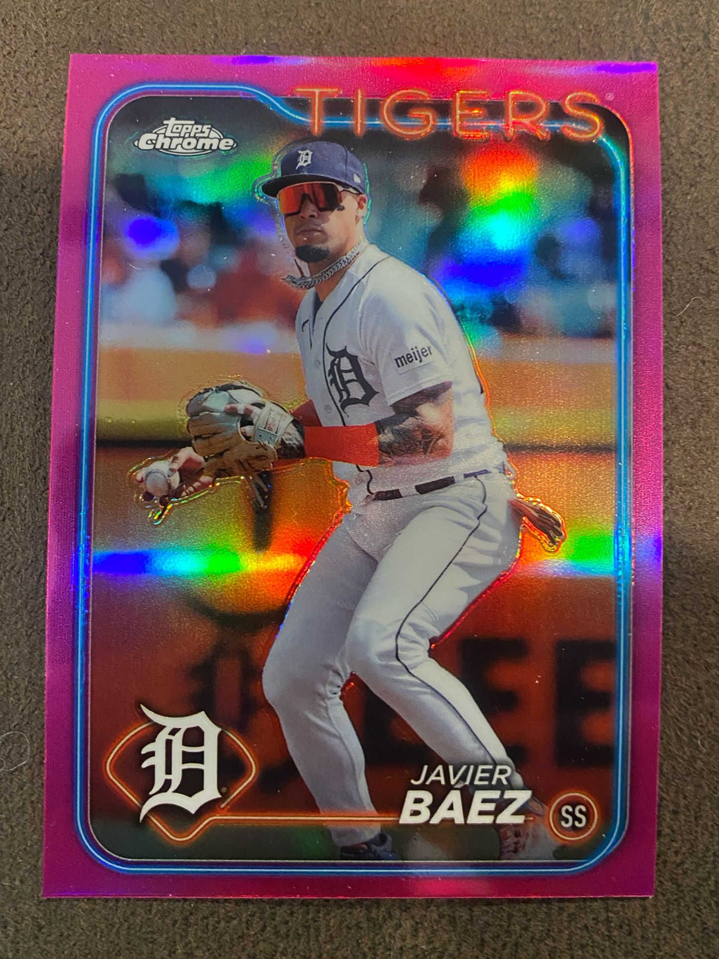 Javier Baez - 2024 Topps Chrome - Pink Refractor - Tigers