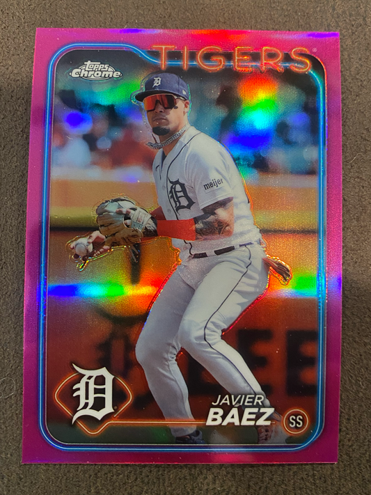 Javier Baez - 2024 Topps Chrome - Pink Refractor - Tigers