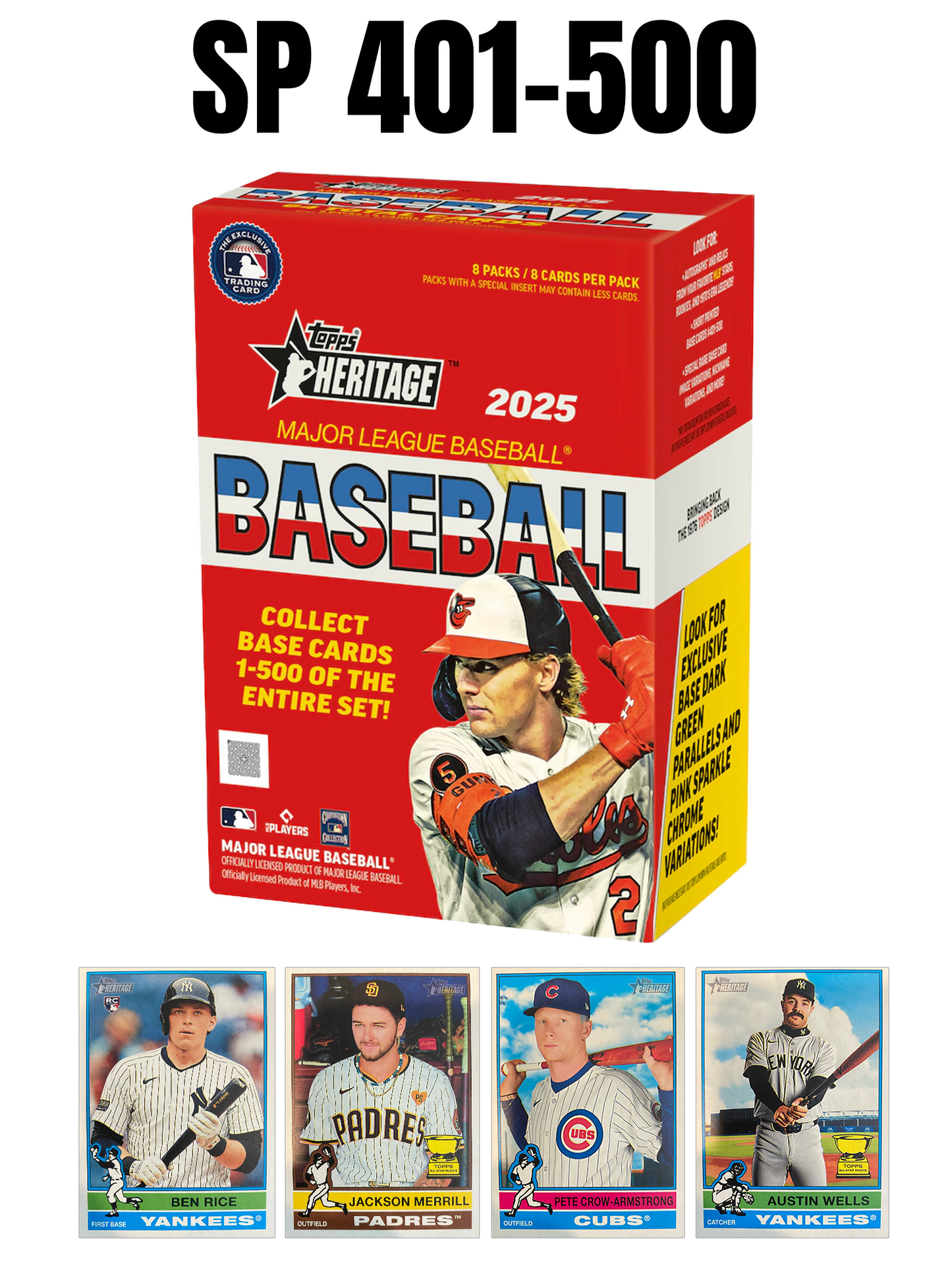 2025 Topps Heritage Short Prints #401-500