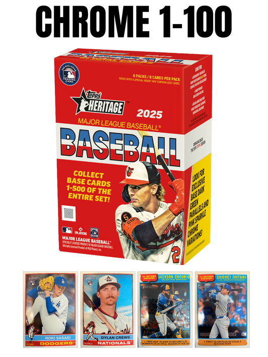 2025 Topps Heritage Non-Numbered Chrome #1-100