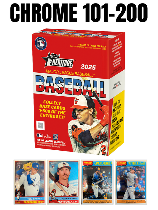 2025 Topps Heritage Non-Numbered Chrome #101-200