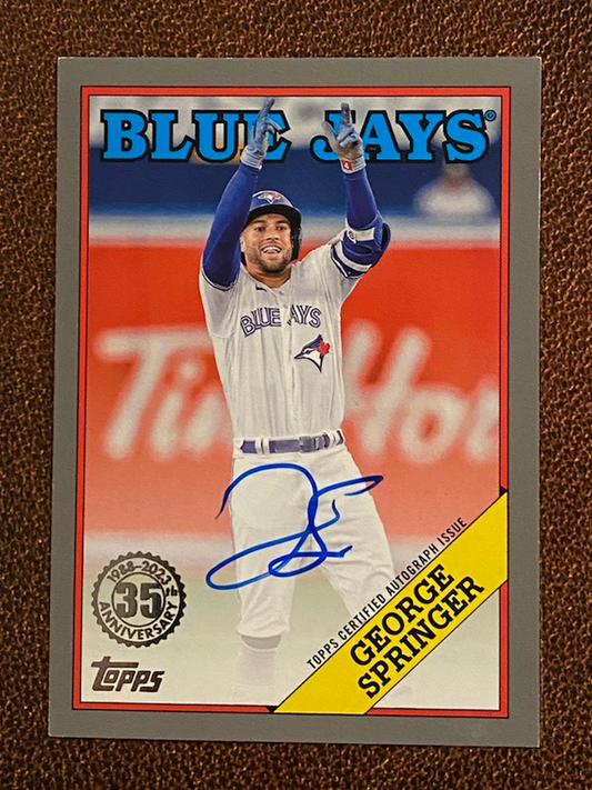 George Springer - 2023 Topps Series 1 - Platinum 1/1 AUTO - Blue Jays