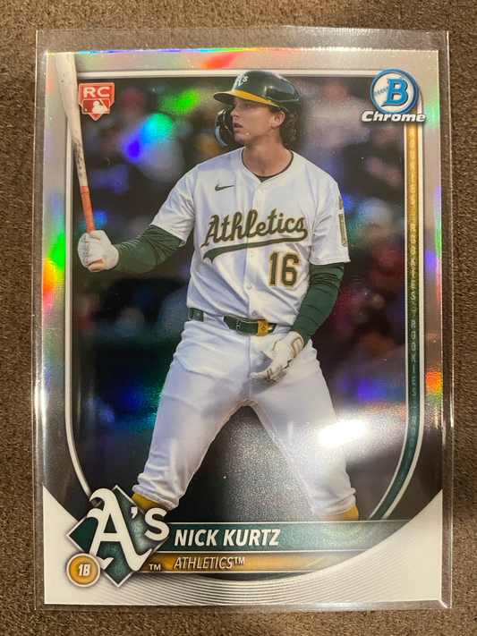 Nick Kurtz - 2024 Bowman Chrome - Red Rookie Redemption ($100 in Value) - Athletics