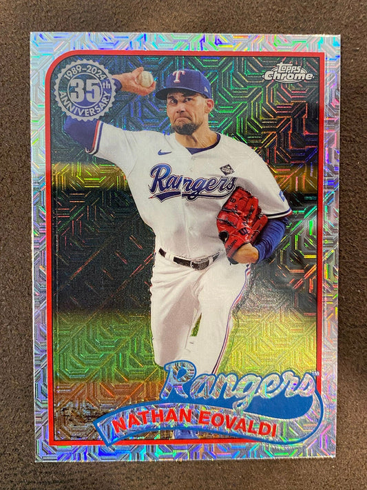 Nathan Eovaldi - 2024 Topps Series 2 - 1989 Chrome Silver Pack Mojo - Rangers