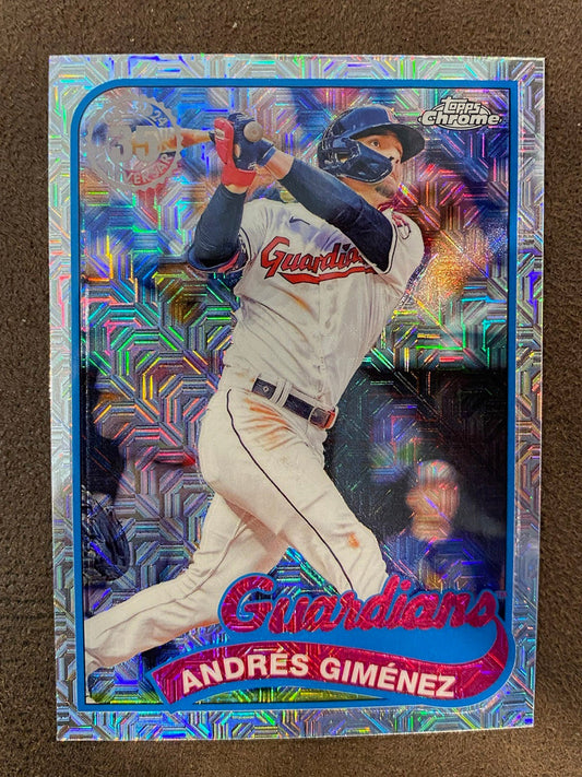 Andres Gimenez - 2024 Topps Series 2 - 1989 Chrome Silver Pack Mojo - Guardians