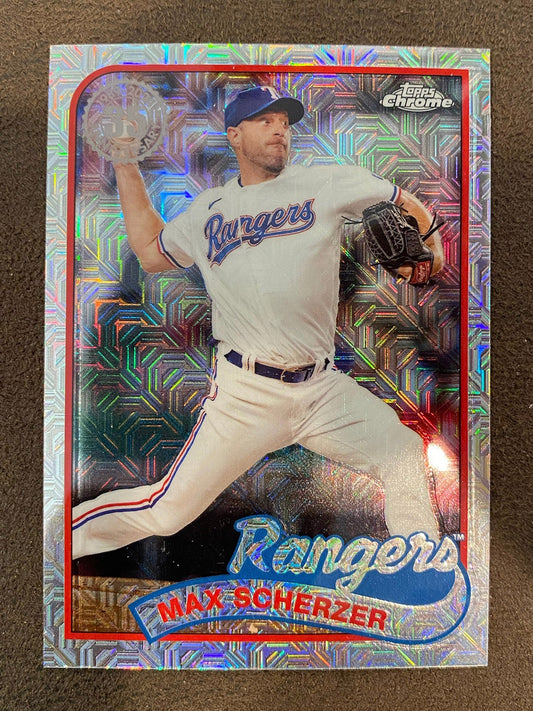Max Scherzer - 2024 Topps Series 2 - 1989 Chrome Silver Pack Mojo - Rangers