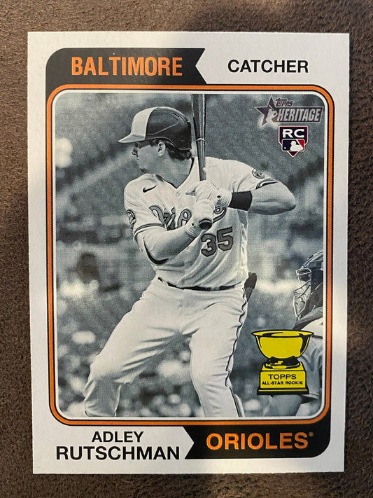 Adley Rutschman - 2023 Topps Heritage - Black and White SSP - Orioles