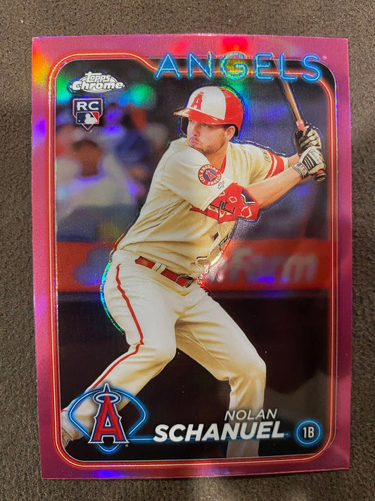 Nolan Schanuel - 2024 Topps Chrome - Pink Refractor - Angels