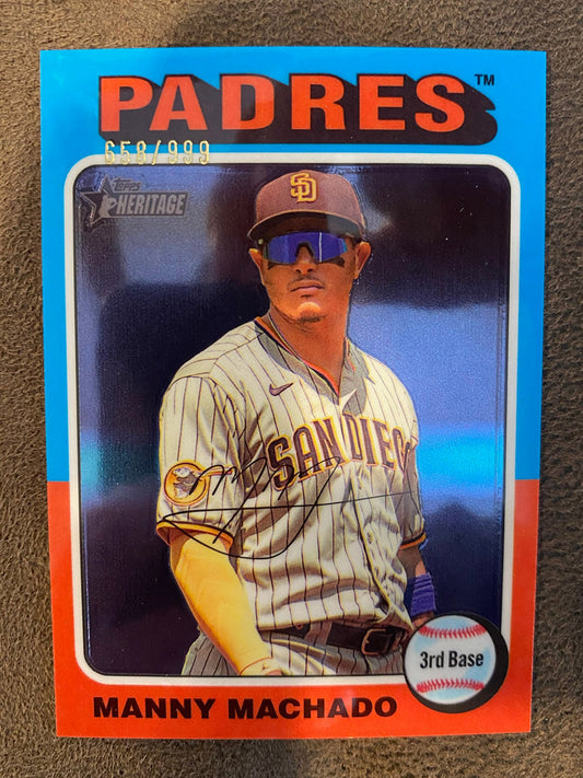 Manny Machado - 2024 Topps Heritage - Chrome /999 - Padres