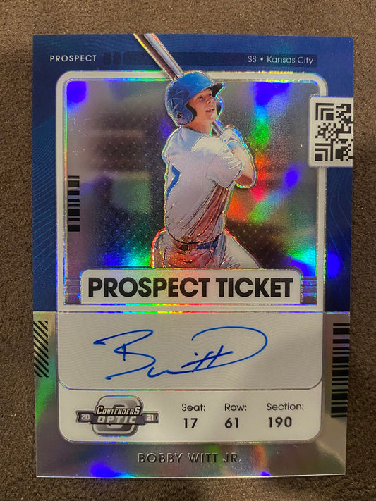 Bobby Witt Jr - 2021 Panini Contenders Optic - Refractor Prospect AUTO - Royals