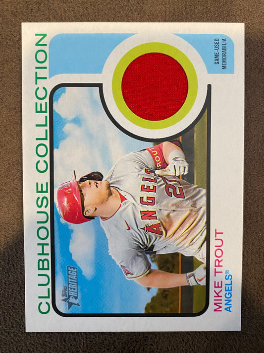 Mike Trout - 2022 Topps Heritage High Number - Clubhouse Collection Game-Used RELIC - Angels