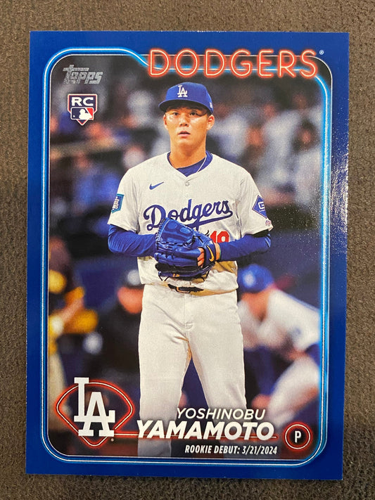 Yoshinobu Yamamoto - 2024 Topps Update - Blue (Rookie Debut) - Dodgers