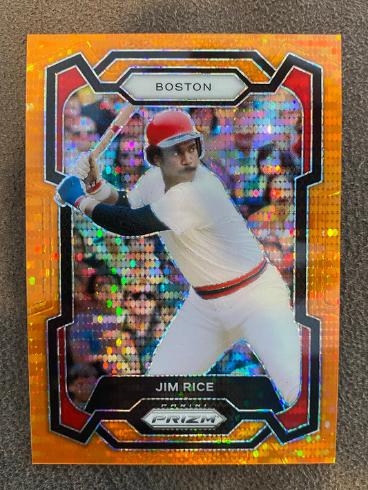 Jim Rice - 2024 Panini Prizm - Orange Pulsar /399 - Red Sox