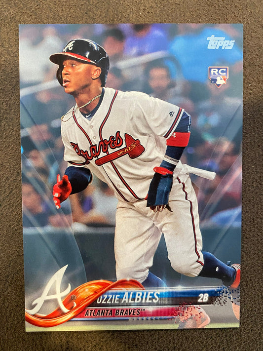 Ozzie Albies - 2018 Topps Series 1 - Father's Day Parallell 1/50 (Jersey Match) *Surface Issue* - Braves