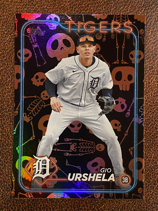 Gio Urshela - 2024 Topps Update - Skeletons Parallel /50 - Tigers