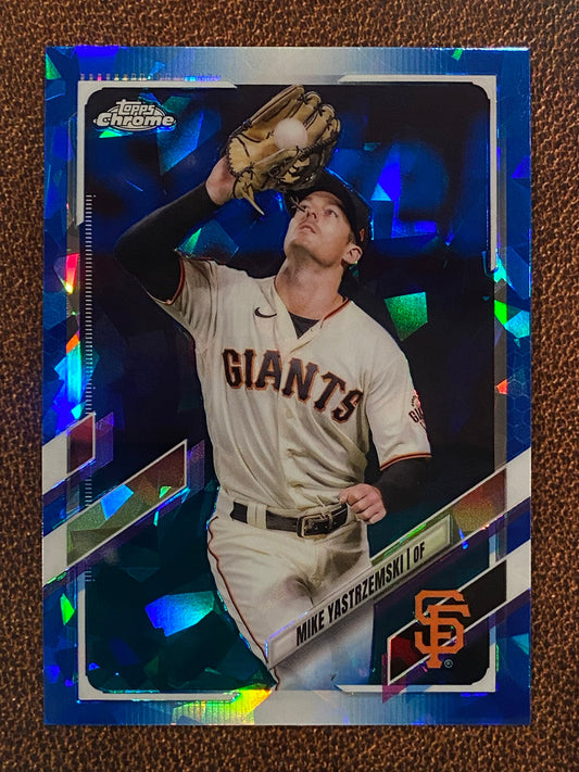 Mike Yastrzemski - 2021 Topps Chrome Sapphire - Sapphire - Giants
