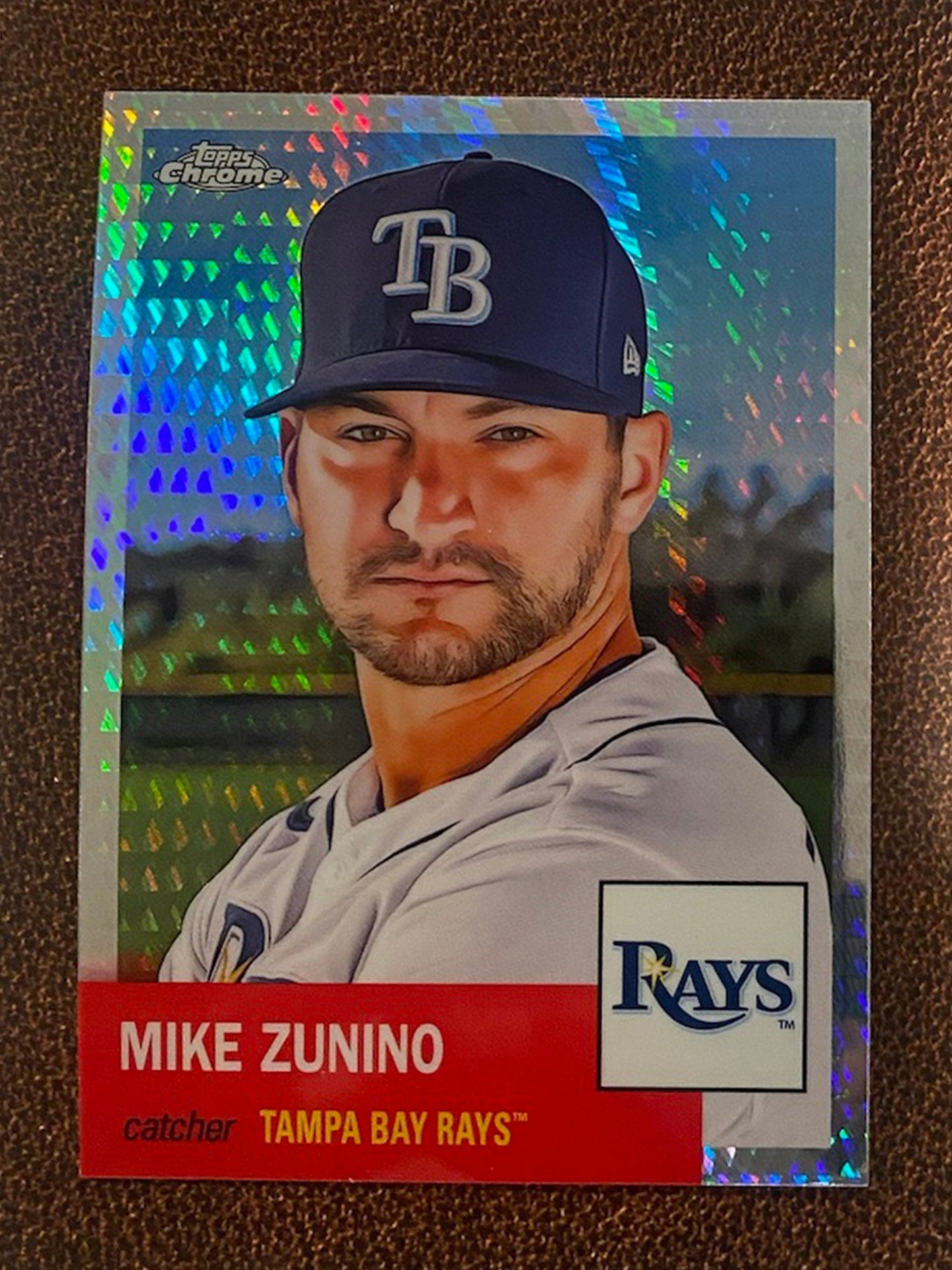 Mike Zunino - 2022 Topps Chrome Platinum Anniversary - Prism Refractor - Rays