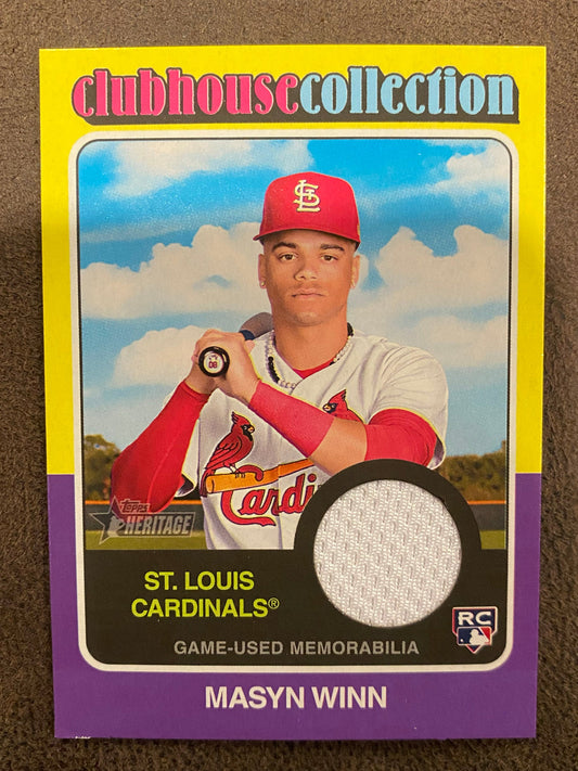 Masyn Winn - 2024 Topps Heritage - Clubouse Collection Game-Used RELIC - Cardinals