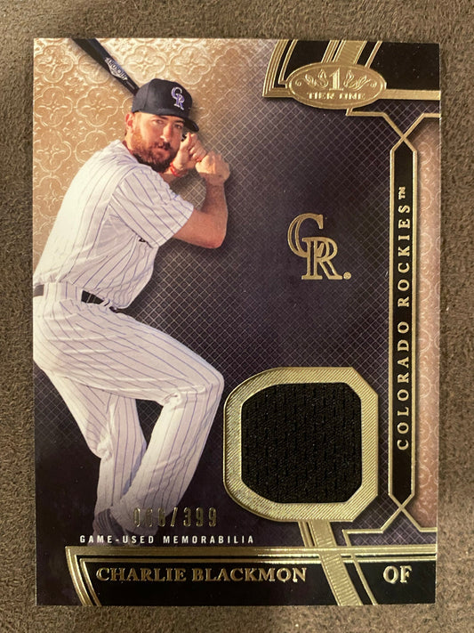 Charlie Blackmon - 2015 Topps Tier One - Game-Used RELIC /399 - Rockies