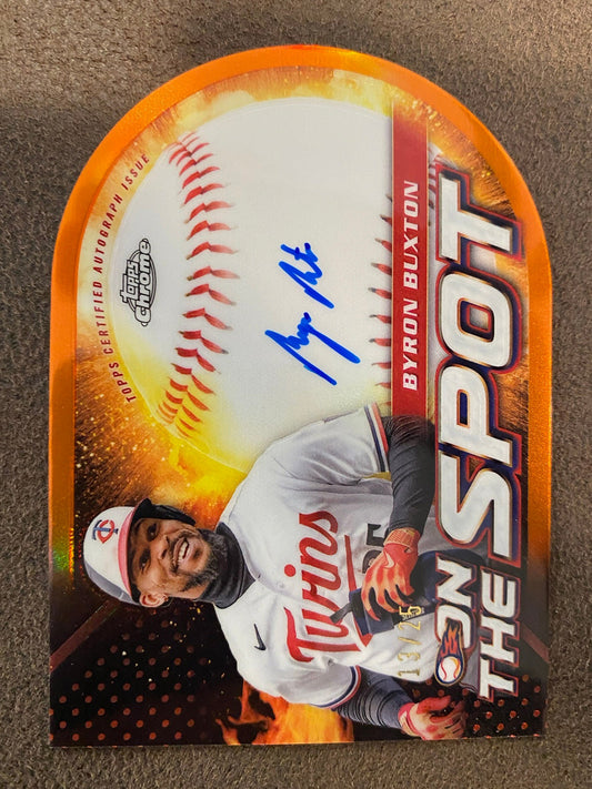 Byron Buxton - 2024 Topps Chrome - On the Spot Die Cut AUTO /25 - Twins