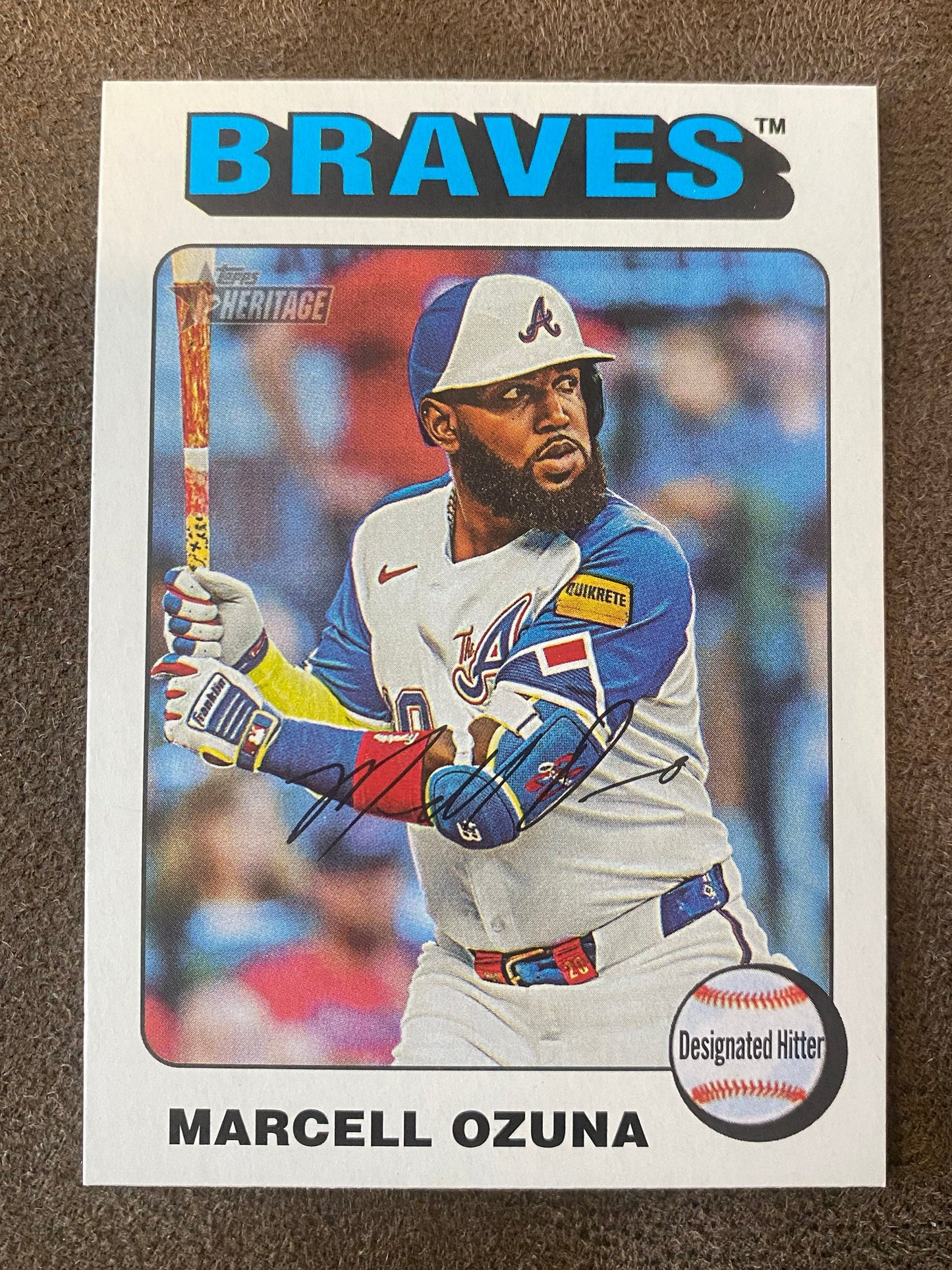 Marcell Ozuna - 2024 Topps Heritage High Number - White Border - Braves