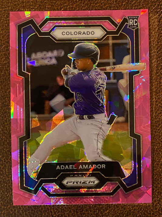 Adael Amador - 2024 Panini Prizm - Pink Ice Mega - Rockies