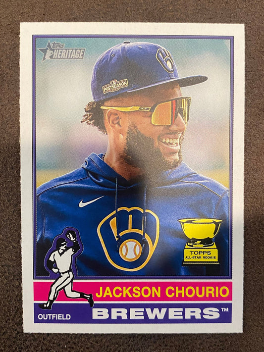 Jackson Chourio - 2025 Topps Heritage - Image Variation - Brewers