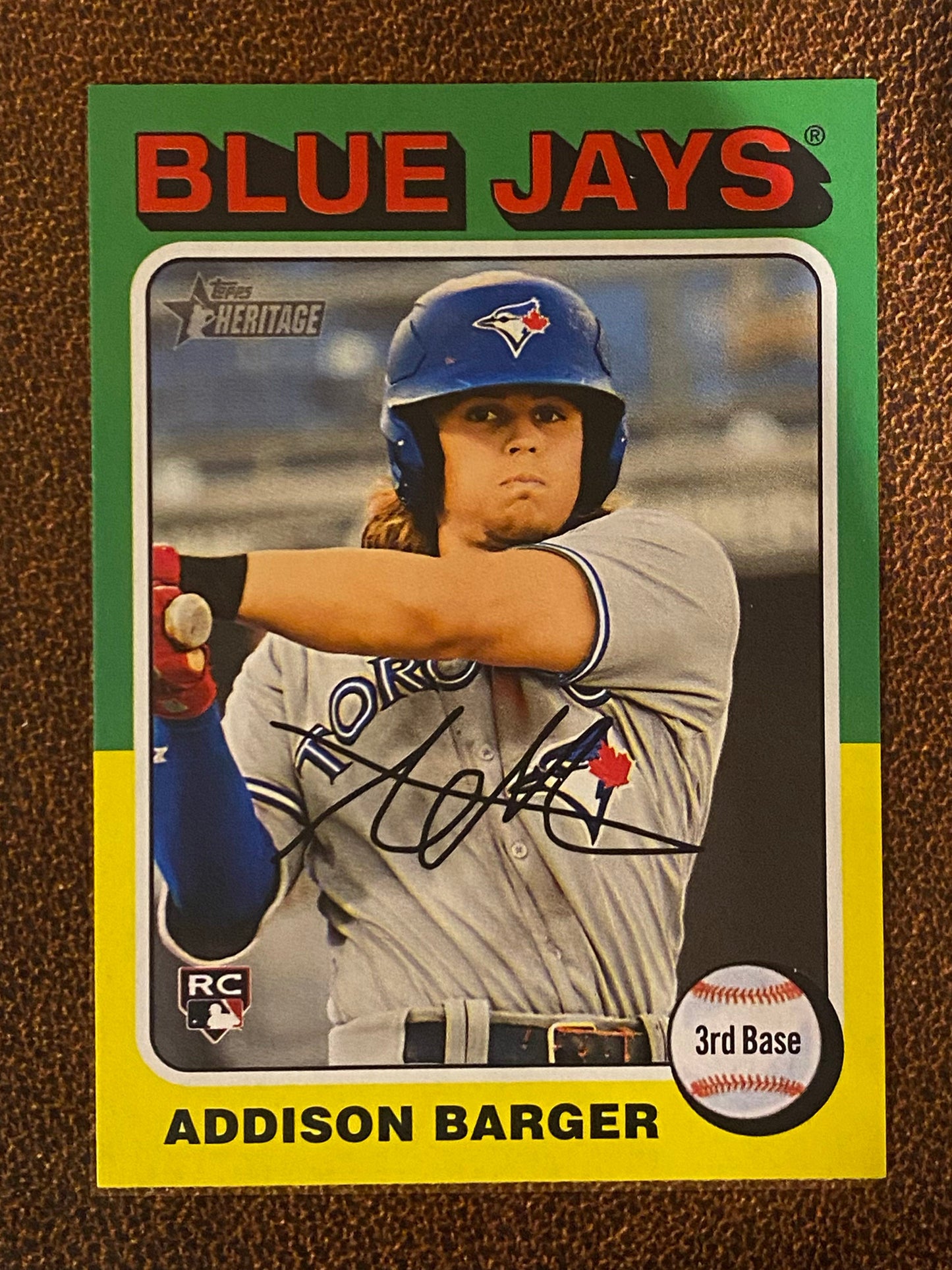 Addison Barger - 2024 Topps Heritage High Number - Short Print (#725) - Blue Jays