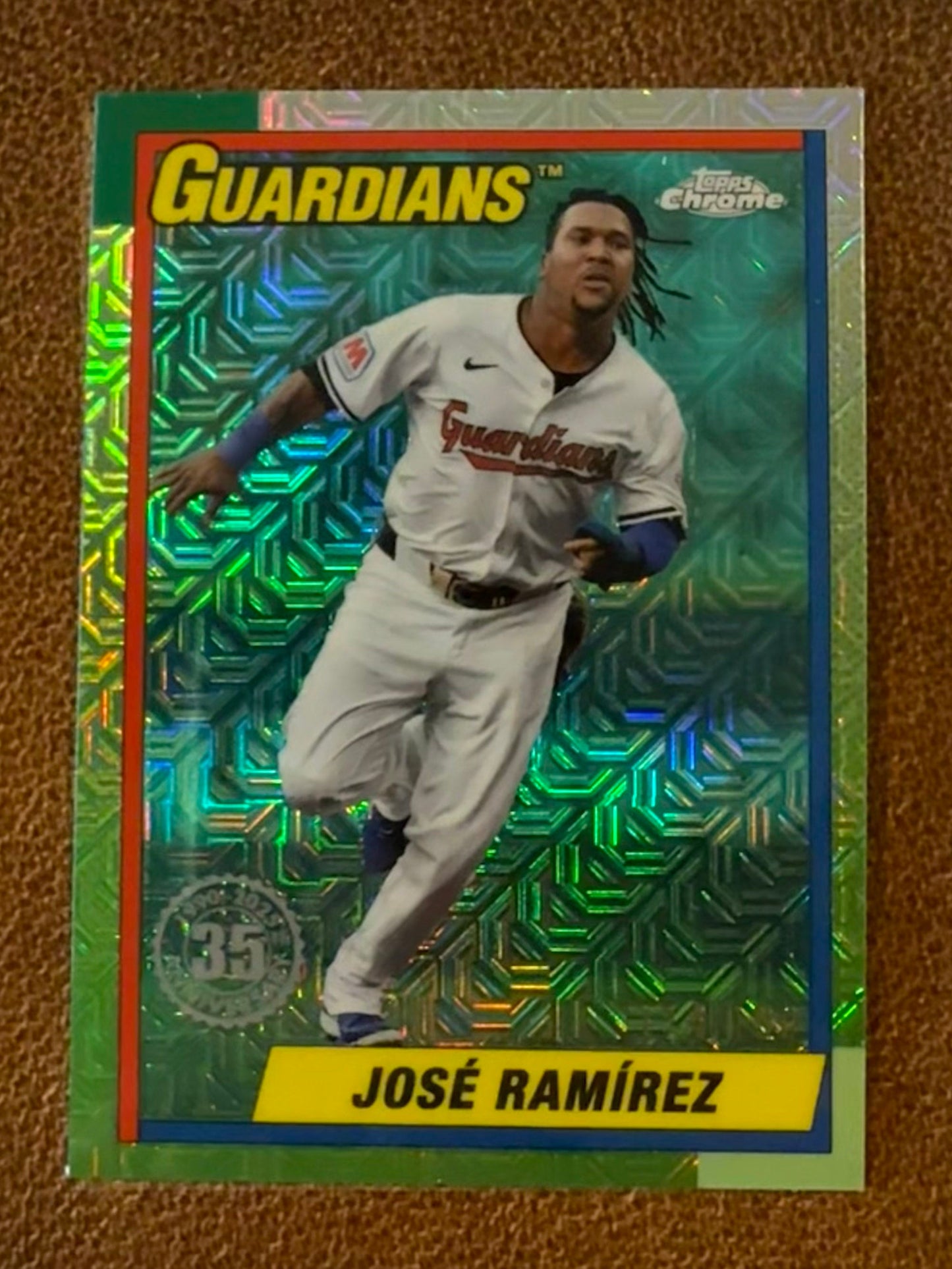 Jose Ramirez - 2025 Topps Series 1 - Silver Pack Mojo AQUA /199 - Guardians