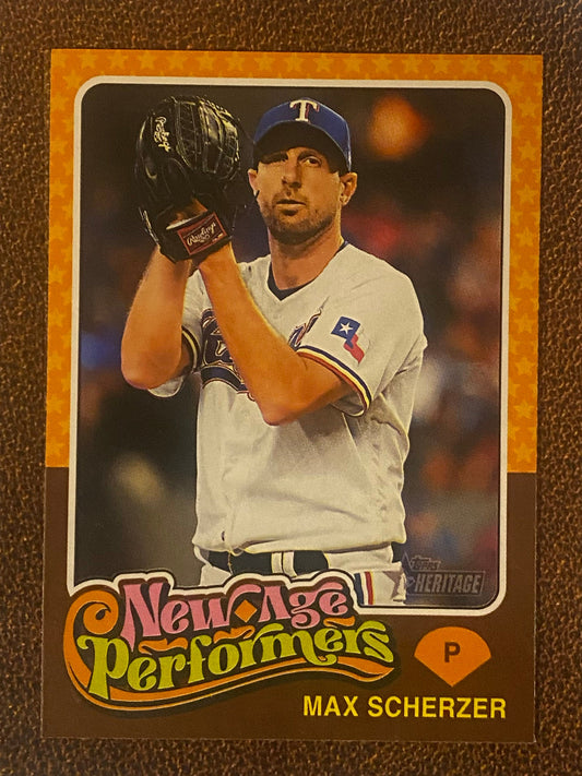 Max Scherzer - 2024 Topps Heritage - New Age Performers - Rangers