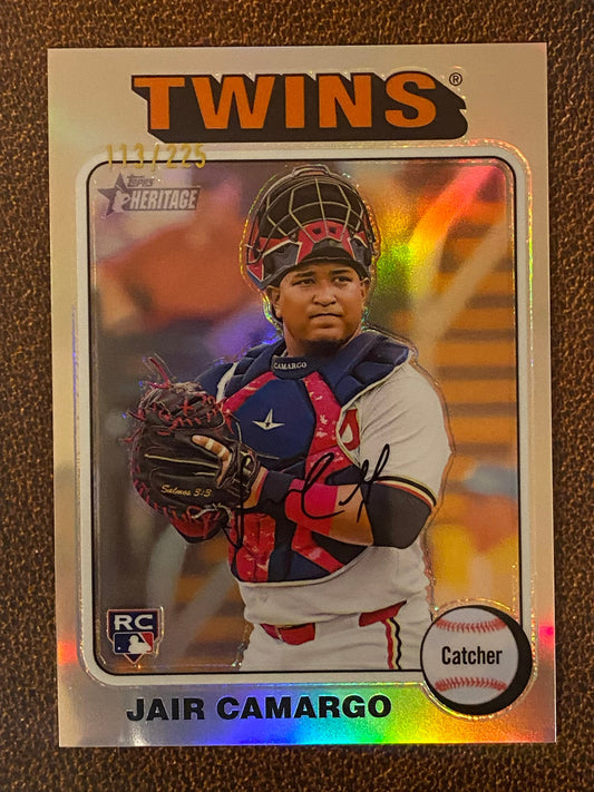 Jair Camargo - 2024 Topps Heritage High Number - Silver /225 - Twins