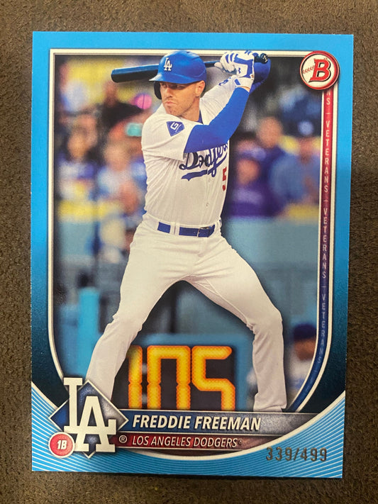 Freddie Freeman - 2025 Bowman - Sky Blue /499 - Dodgers
