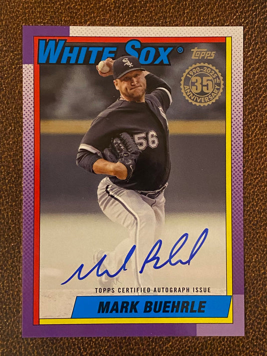 Mark Buehrle - 2025 Topps Series 1 - 1990 AUTO - White Sox