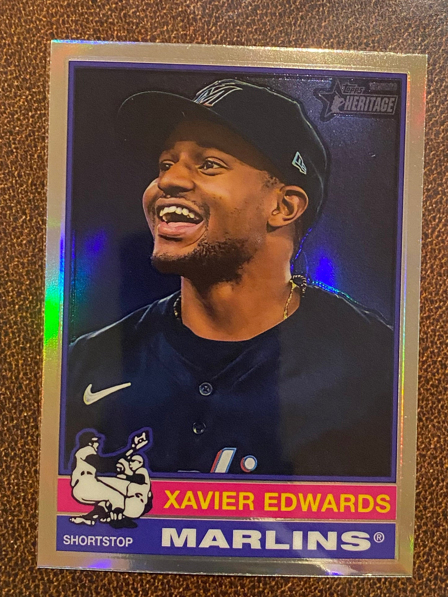 Xavier Edwards - 2025 Topps Heritage - Refractor - Marlins