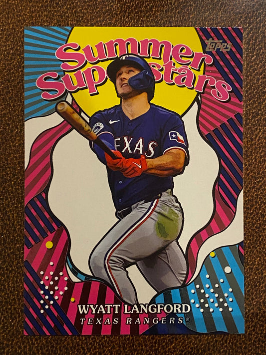 Wyatt Langford - 2025 Topps Series 2 - Summer Superstars Insert - Rangers