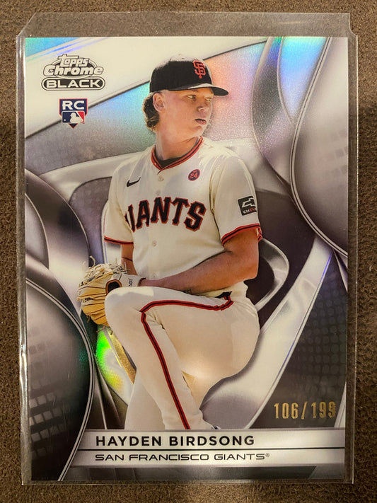 Hayden Birdsong - 2025 Topps Chrome Black - Rookie Refractor /199 - Giants