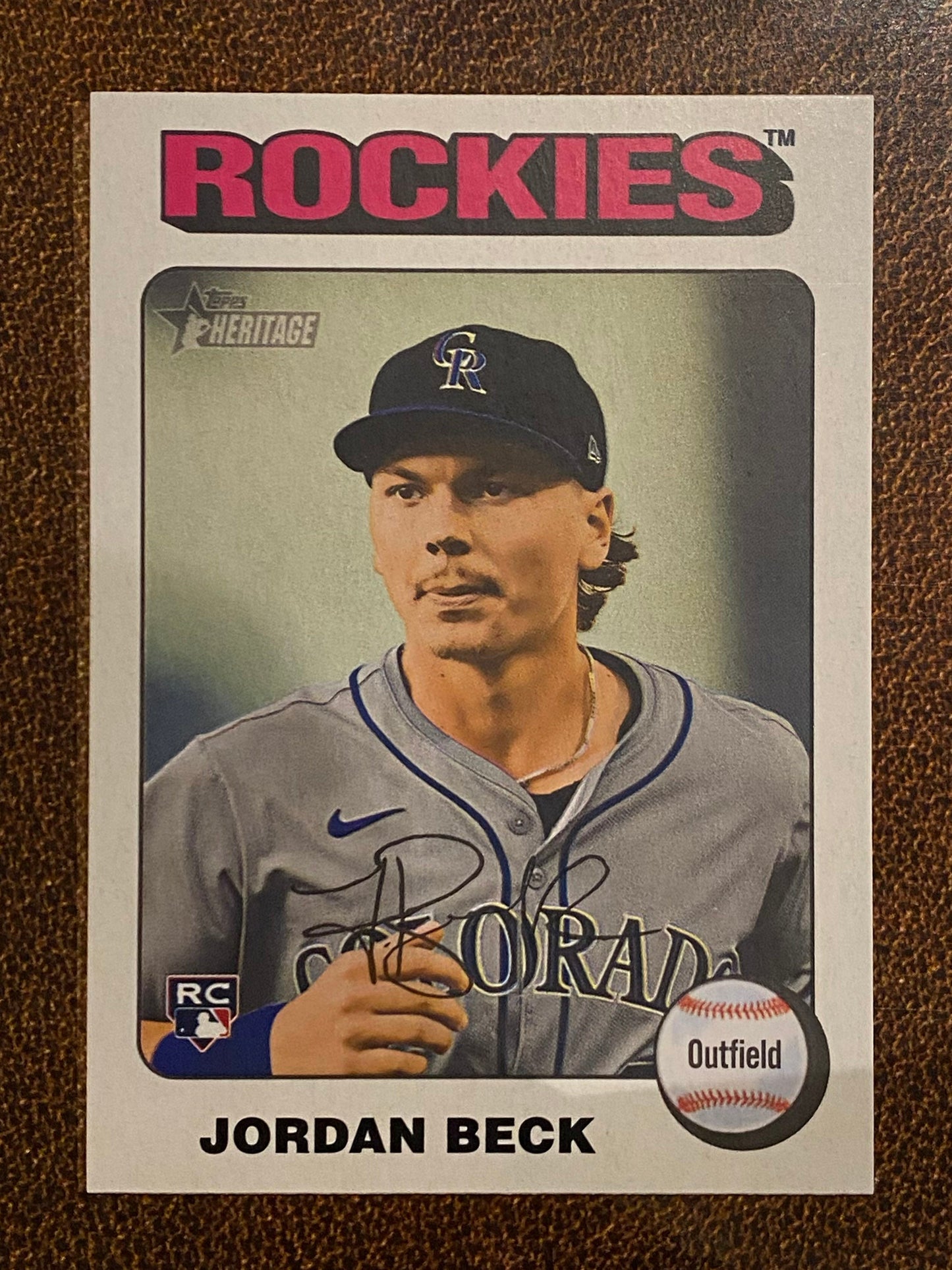 Jordan Beck - 2024 Topps Heritage High Number - White Border - Rockies