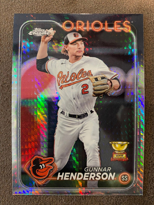 Gunnar Henderson - 2024 Topps Chrome - Prism Refractor  - Orioles