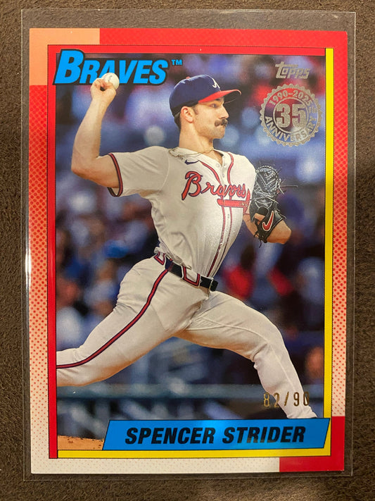 Spencer Strider - 2025 Topps Series 2 - 1990 Real One Heritage Stock /90 - Braves