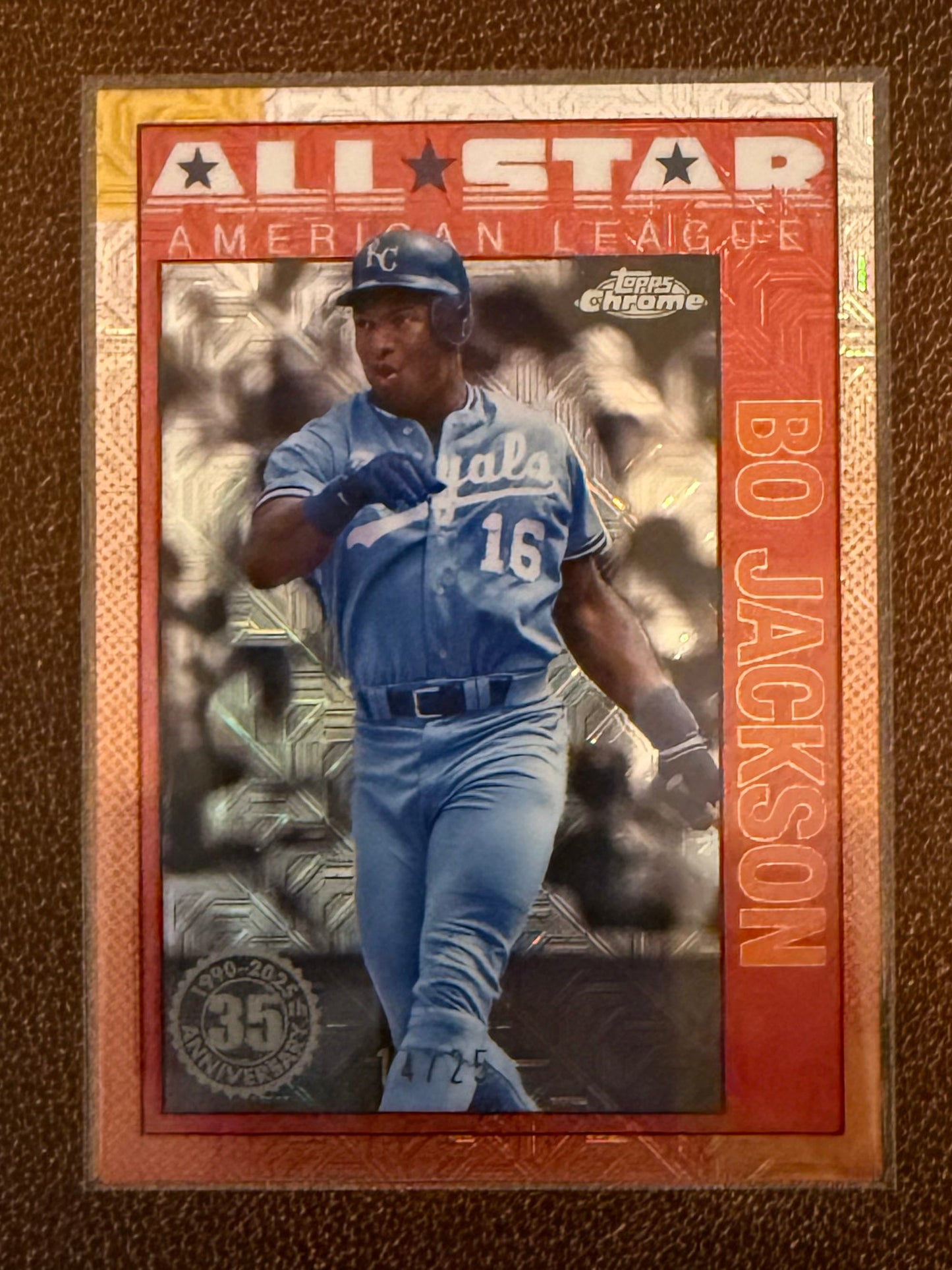 Bo Jackson - 2025 Topps Series 2 - 1990 All Star Mojo ORANGE /25 - Royals