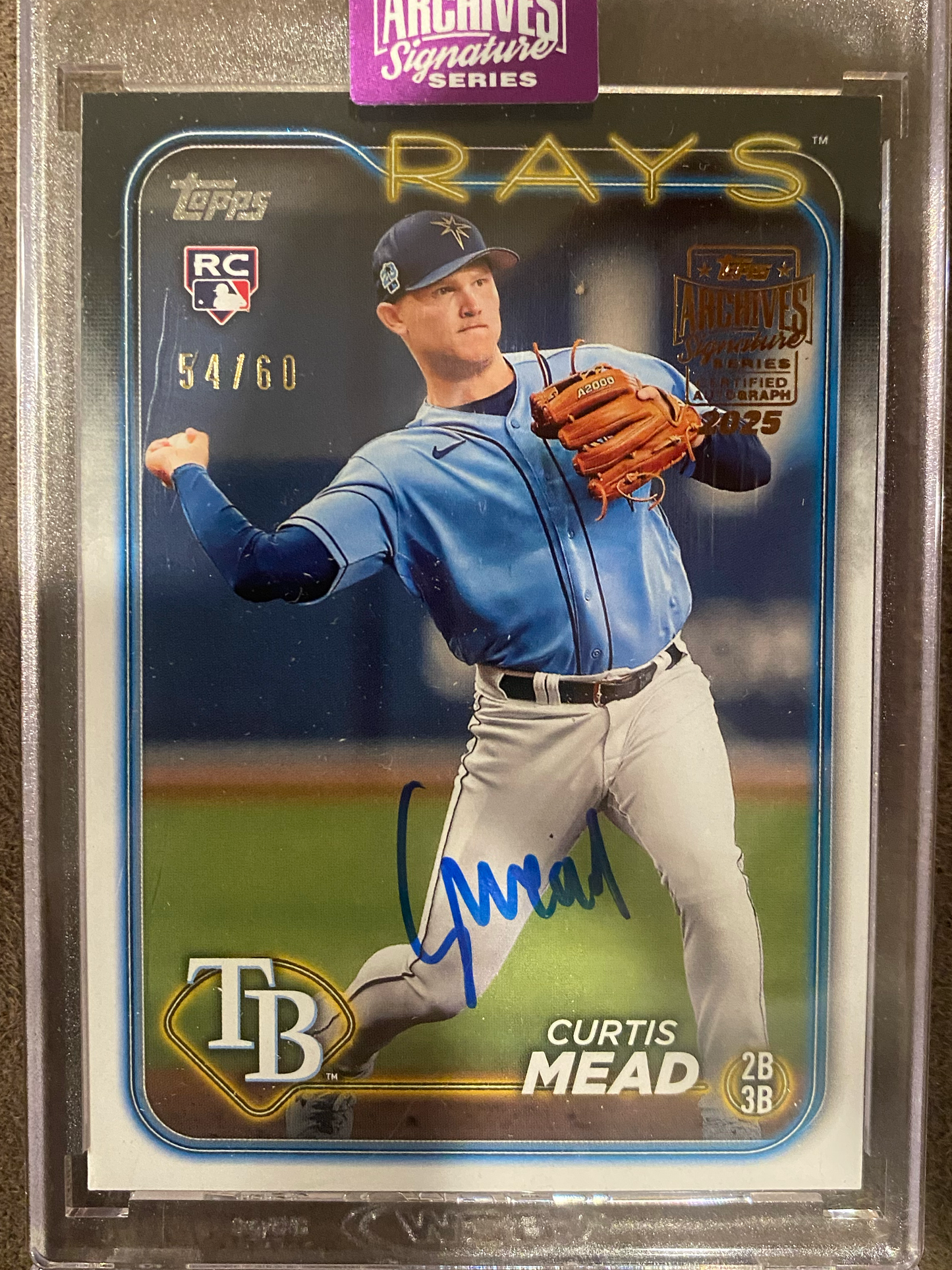 Curtis Mead - 2025 Topps Archives Signature Series - Rookie AUTO /60 - Rays