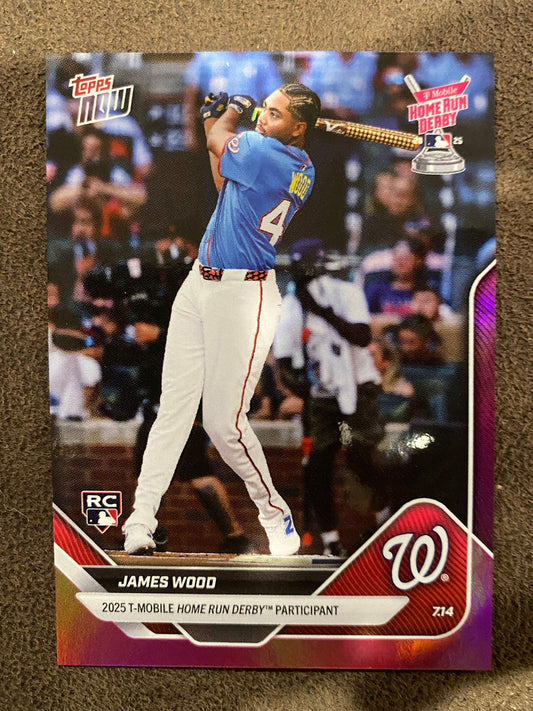 James Wood - 2025 Topps Now - Home Run Derby Pink Foil SP - Nationals