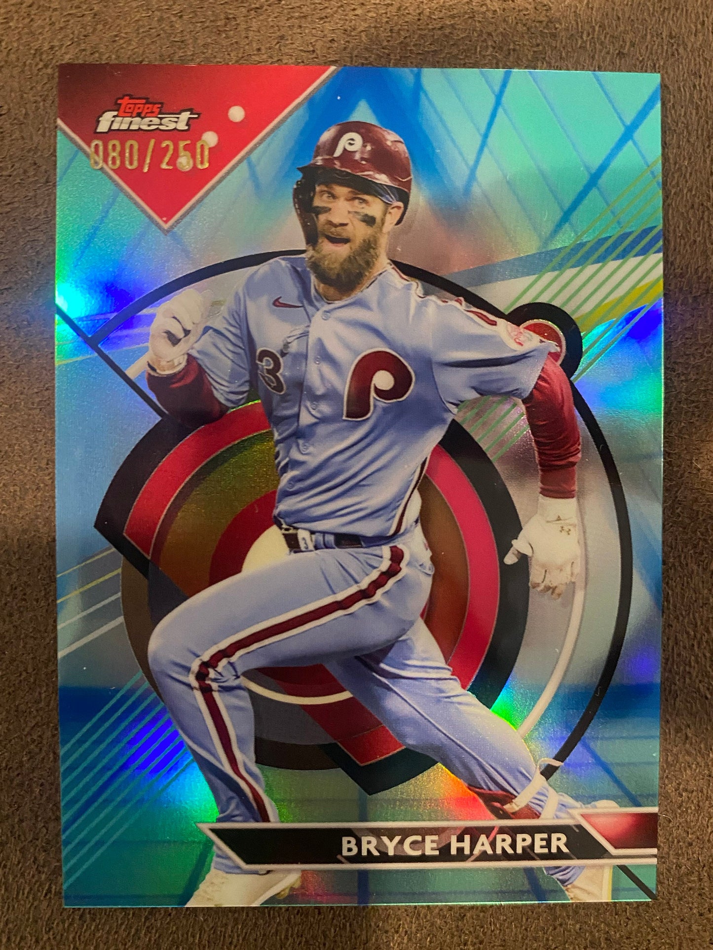 Bryce Harper - 2023 Topps Finest - Aqua /250 - Phillies