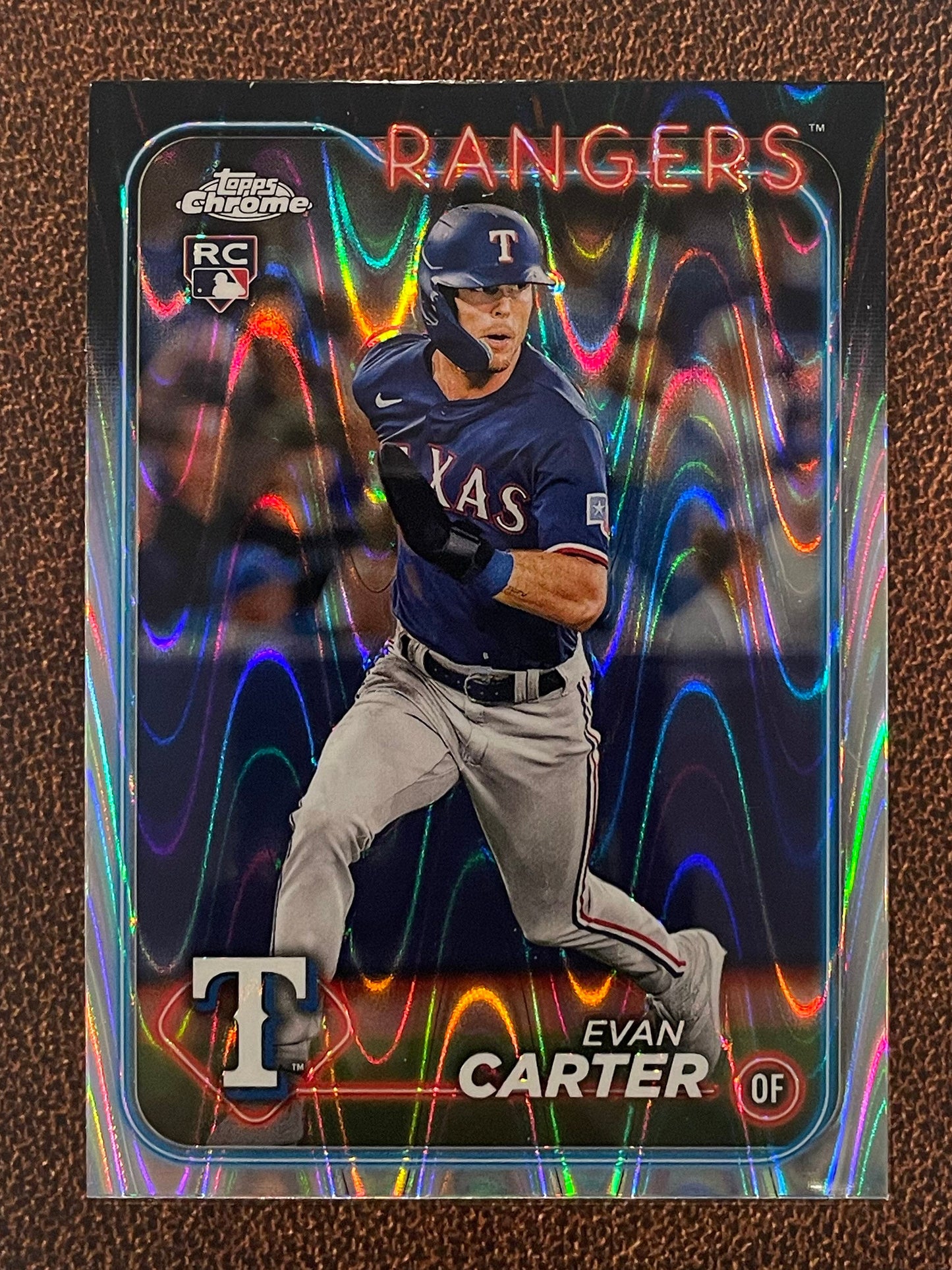Evan Carter - 2024 Topps Chrome - Raywave Refractor - Rangers